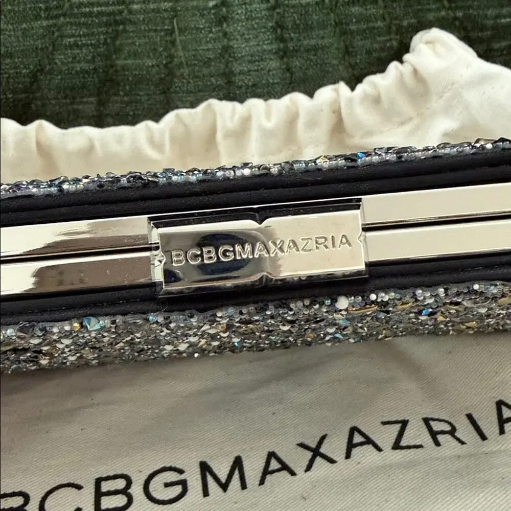 BCBG Max Azria Athena Multicolor Stone Fancy Sparkles Crossbody Clutch Bag Purse